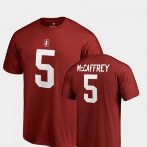 Cardinal College Legends Christian McCaffrey Stanford T-Shirt #5 Men's Name & Number