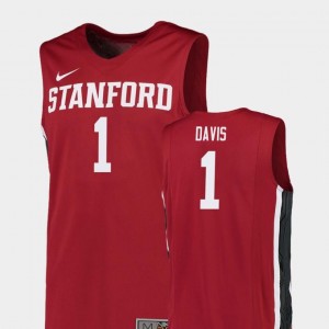 Daejon Davis Stanford University Jersey Red College Basketball Men's #1 Replica