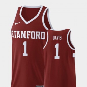 Replica College Basketball #1 Wine Daejon Davis Stanford Cardinal Jersey For Men