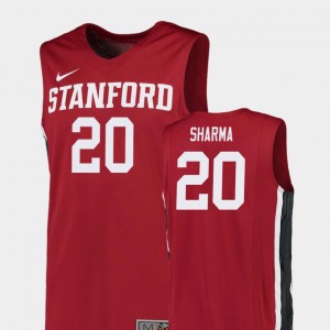 Josh Sharma Stanford Cardinal Jersey #20 Mens Red College Basketball Replica