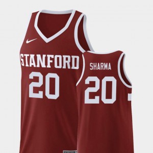 College Basketball Men's Replica Josh Sharma Stanford Cardinal Jersey Wine #20