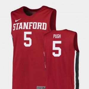 Men's Replica Kodye Pugh Stanford Jersey Red College Basketball #5