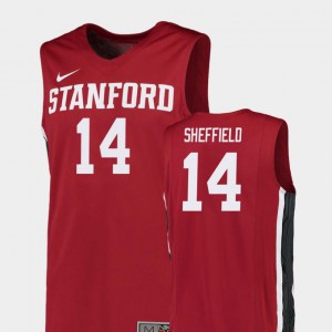 Marcus Sheffield Cardinal Jersey College Basketball #14 Red Mens Replica
