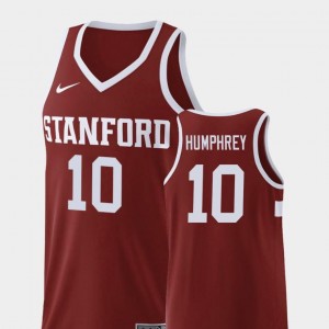 #10 Wine For Men's College Basketball Replica Michael Humphrey Stanford Jersey