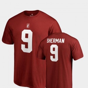 Cardinal Richard Sherman Stanford T-Shirt For Men Name & Number College Legends #9