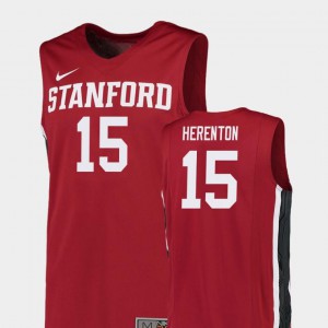 #15 Mens Rodney Herenton Stanford University Jersey Replica Red College Basketball