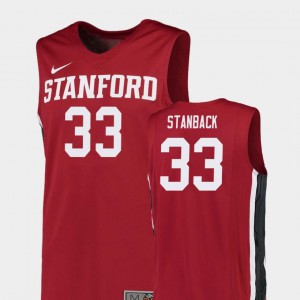 College Basketball Red #33 For Men's Replica Trevor Stanback Stanford Cardinal Jersey
