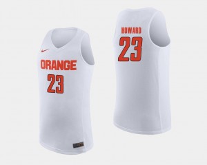 #23 College Basketball For Men's White Frank Howard Cuse Orange Jersey