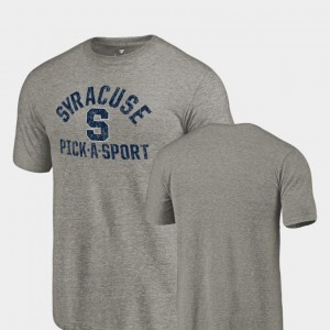 Men's Cuse T-Shirt Pick-A-Sport Gray Tri Blend Distressed
