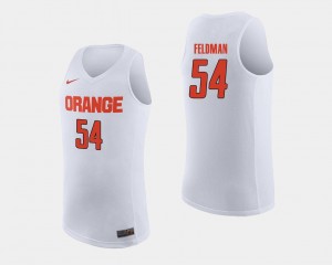 College Basketball Ky Feldman Cuse Jersey White Men #54