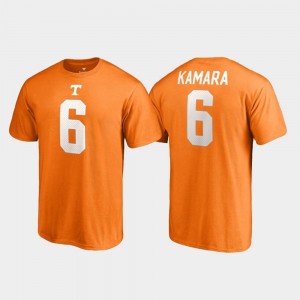 Alvin Kamara Tennessee Vols T-Shirt College Legends Tennessee Orange Mens #6 Name & Number
