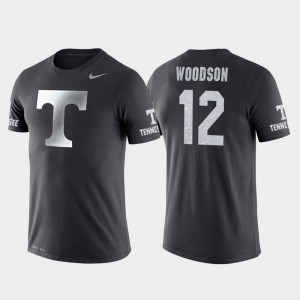 Brad Woodson Tennessee Volunteers T-Shirt College Basketball Performance #12 For Men's Anthracite Travel