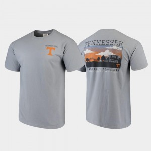 Comfort Colors Men Tennessee Vols T-Shirt Campus Scenery Gray