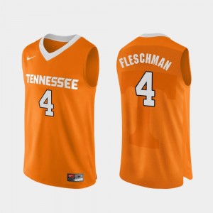 Jacob Fleschman Tennessee Jersey Orange Men College Basketball #4 Authentic Performace