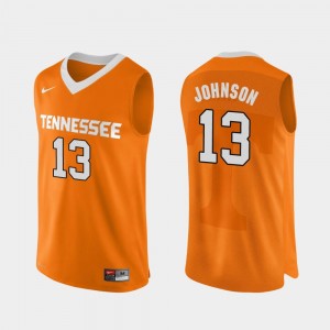 College Basketball Orange Authentic Performace Jalen Johnson UT Jersey Men #13
