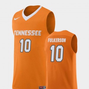 For Men's College Basketball Orange Replica #10 John Fulkerson Vols Jersey