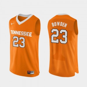 #23 For Men's Orange Authentic Performace Jordan Bowden Tennessee Jersey College Basketball