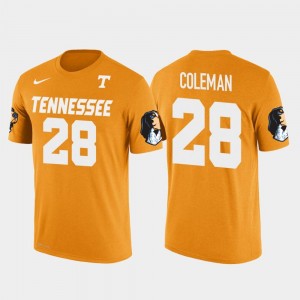 Future Stars #28 For Men's Justin Coleman Tennessee T-Shirt Seattle Seahawks Football Orange