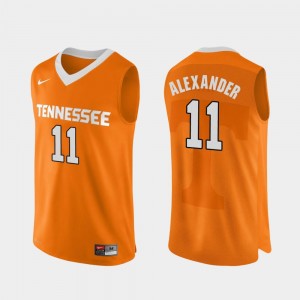 For Men's College Basketball Orange #11 Authentic Performace Kyle Alexander Tennessee Jersey
