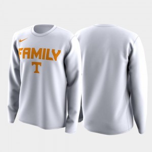 For Men Family on Court White Tennessee Volunteers T-Shirt March Madness Legend Basketball Long Sleeve
