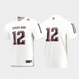 #12 Texas A&M University Jersey Men White Football Replica