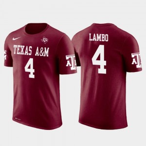 Crimson #4 Jacksonville Jaguars Football Josh Lambo Texas A&M T-Shirt Future Stars For Men's