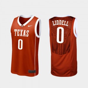 Gerald Liddell Longhorns Jersey #0 Burnt Orange College Basketball Replica Men's