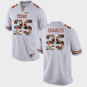 #25 Pictorial Fashion For Men White Jamaal Charles Texas Longhorns Jersey