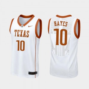 Jaxson Hayes Texas Longhorns Jersey Men #10 White College Basketball Replica