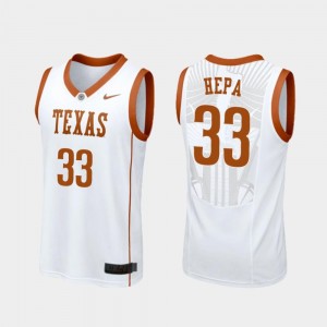 #33 Replica For Men's White College Basketball Kamaka Hepa UT Jersey