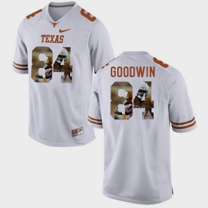 White Pictorial Fashion Men's Marquise Goodwin UT Jersey #84