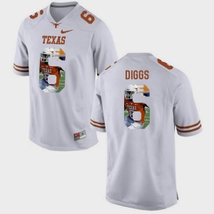 Quandre Diggs UT Jersey Mens #6 White Pictorial Fashion