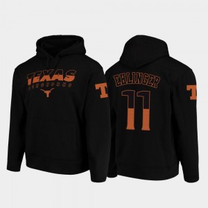 Sam Ehlinger Texas Longhorns Hoodie Wedge Performance Black College Football Pullover #11 For Men's