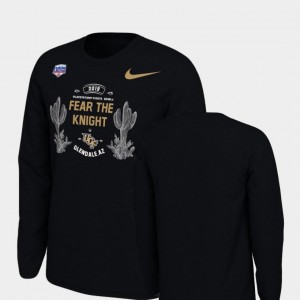 2019 Fiesta Bowl Bound Black Verbiage Long Sleeve Nike UCF Knights T-Shirt Men's