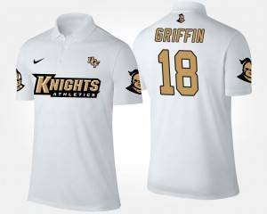 Shaquem Griffin Knights Polo Mens #18 Name and Number White