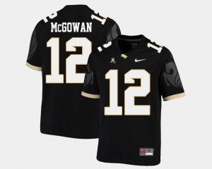 Taj McGowan UCF Jersey #12 College Football Black American Athletic Conference For Men's