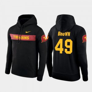 Black Michael Brown USC Hoodie Nike Football Performance #49 Sideline Seismic For Men's