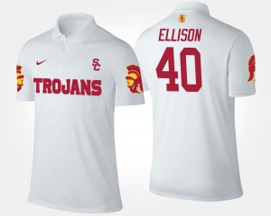 For Men's Rhett Ellison USC Trojans Polo Name and Number White #40