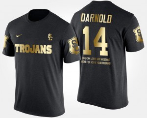 Gold Limited Short Sleeve With Message Sam Darnold Trojans T-Shirt Men's #14 Black