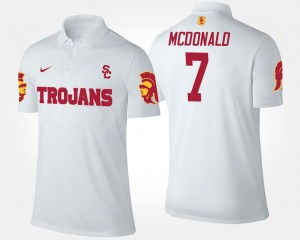 White Name and Number #7 T.J. McDonald USC Trojans Polo Mens