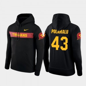 Black Troy Polamalu Trojans Hoodie Sideline Seismic Nike Football Performance For Men #43