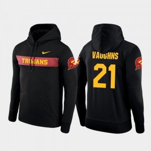 For Men's Nike Football Performance Black Tyler Vaughns USC Hoodie #21 Sideline Seismic