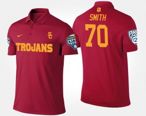 Tyron Smith Trojans Polo For Men's Cardinal Bowl Game Pac 12 Conference Cotton Bowl Name and Number #70