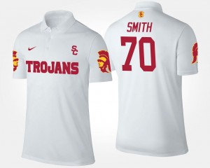 Name and Number White Mens #70 Tyron Smith USC Polo