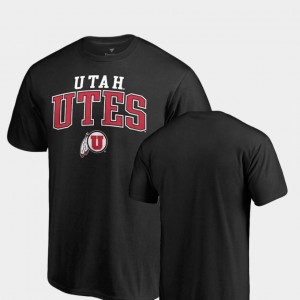 For Men's Black Utah Utes T-Shirt Fanatics Branded Square Up