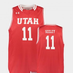 Chris Seeley Utes Jersey Red Men's College Basketball Replica #11