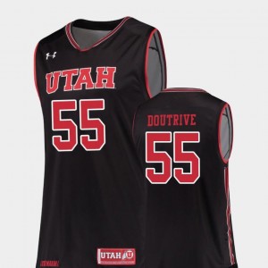 Black Replica Devante Doutrive Utah Utes Jersey For Men's #55 College Basketball