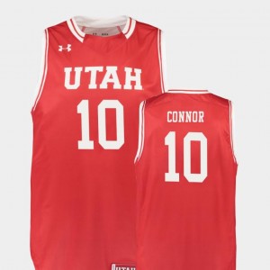 College Basketball #10 Red Replica Jake Connor Utes Jersey Men