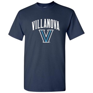 Navy Mens Villanova Customized T-Shirts Logo Team Color Shirt #00 Champions