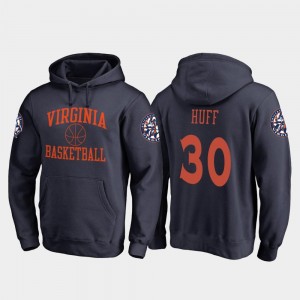 Men Navy Fanatics Branded College Basketball #30 Jay Huff UVA Cavaliers Hoodie In Bounds